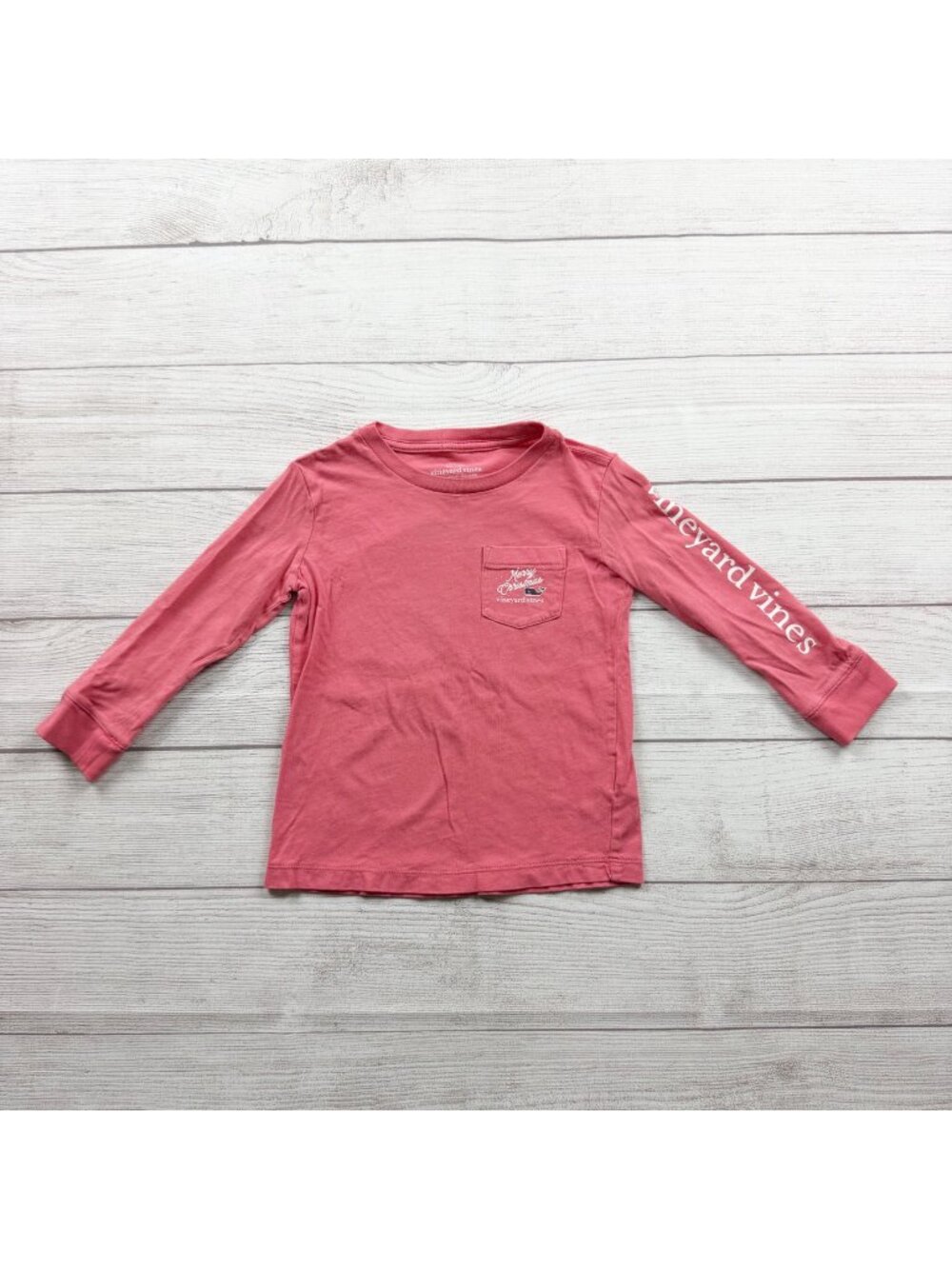 Vineyard Vines Merry Christmas Long Sleeve Tee Toddler Holiday 3T